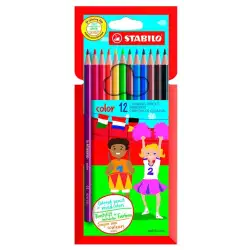 (1912/77-11) STABILO LÁPICES DE COLORES "COLOR" C/SURTIDOS ESTUCHE 12 UD