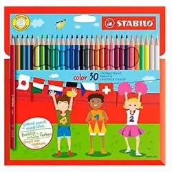 (1930/77-11) STABILO LÁPICES DE COLORES "COLOR" C/SURTIDOS ESTUCHE 30 UD