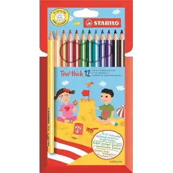 (203/12-01) STABILO LÁPICES DE COLORES TRIO THICK C/SURTIDOS ESTUCHE 12 UD