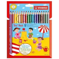 (203/18-01) STABILO LÁPICES DE COLORES TRIO THICK C/SURTIDOS ESTUCHE 18 UD
