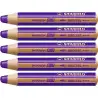 (880/385) STABILO LÁPICES DE COLORES WOODY 3 EN 1 VIOLETA ESTUCHE 5 UD