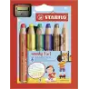(8806-2) STABILO LÁPICES DE COLORES WOODY 3 EN 1 C/SURTIDOS ESTUCHE 6 UD + 1 SACAPUNTAS
