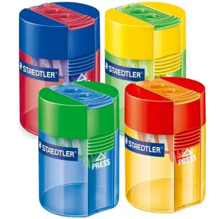 (512 006) STAEDTLER AFILALÁPICES DOBLE 512 DEPÓSITO TRANSPARENTE COLORES SURTIDOS
