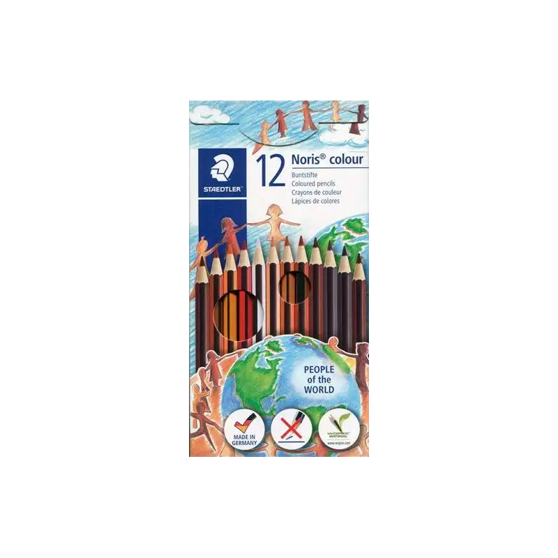 (185 C12POW) STAEDTLER LÁPICES COLORES WOPEX ECOLÓGICO TONOS DE PIEL SURTIDOS ESTUCHE 12 UD