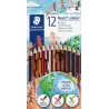 (185 C12POW) STAEDTLER LÁPICES COLORES WOPEX ECOLÓGICO TONOS DE PIEL SURTIDOS ESTUCHE 12 UD