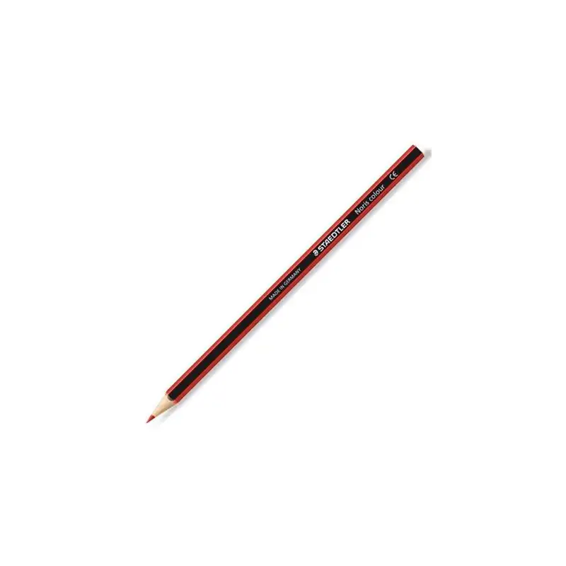 (185-2) STAEDTLER LÁPICES DE COLORES NORIS COLOUR MADERA WOPEX ECOLÓGICA ROJO CLARO