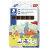 (340 C6-76) STAEDTLER ROTULADOR NORIS CLUB GRUESO MARRÓN ESTUCHE 6 UD