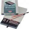 (8815H12) TALENS BRUYNZEEL LÁPICES GRAPHITE DESIGN 2H A 9B ESTUCHE DE LUJO DE 12