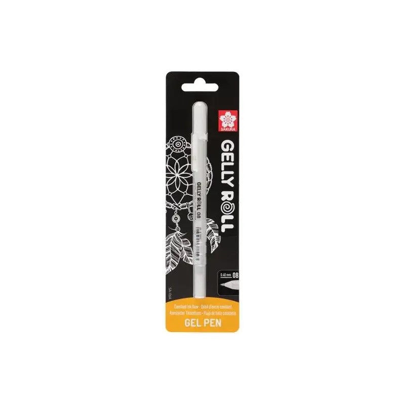 (BLXPGB1A) TALENS SAKURA BOLÍGRAFO GELLY ROLL 08 BLANCO BLÍSTER 1 UD