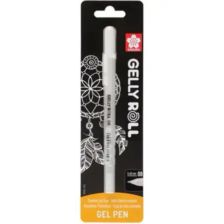 (BLXPGB1A) TALENS SAKURA BOLÍGRAFO GELLY ROLL 08 BLANCO BLÍSTER 1 UD