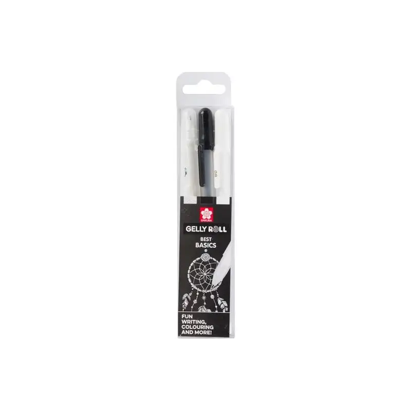 (POXPGBMIX3B) TALENS SAKURA BOLÍGRAFOS GELLY ROLL MIXED ESTUCHE DE 3 TRANSPARENTE/NEGRO/BLANCO