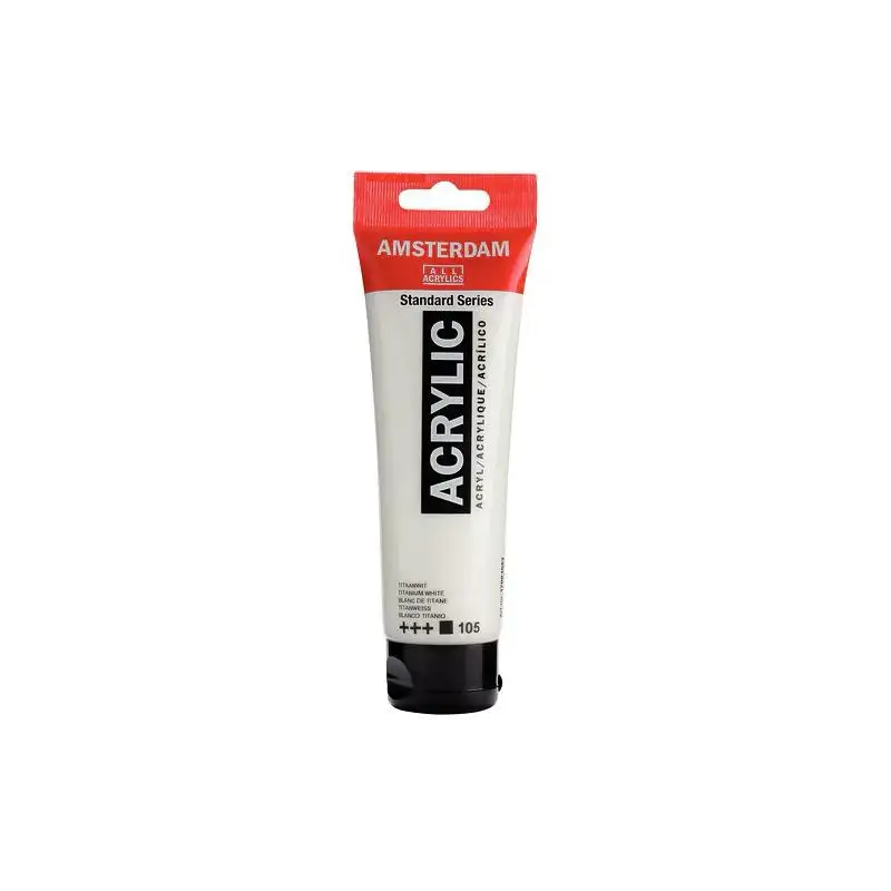 (17091052) TALENS AMSTERDAM STANDARD SERIES COLORES ACRÍLICOS TUBO 120ML BLANCO DE TITANIO