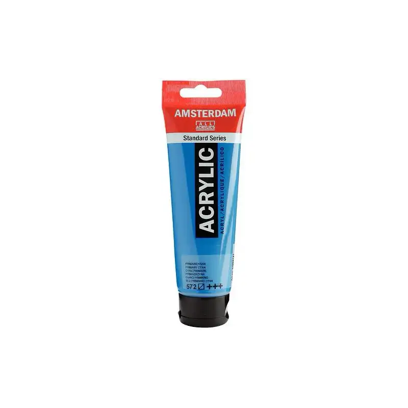 (17095722) TALENS AMSTERDAM STANDARD SERIES COLORES ACRÍLICOS TUBO 120ML CIAN PRIMARIO