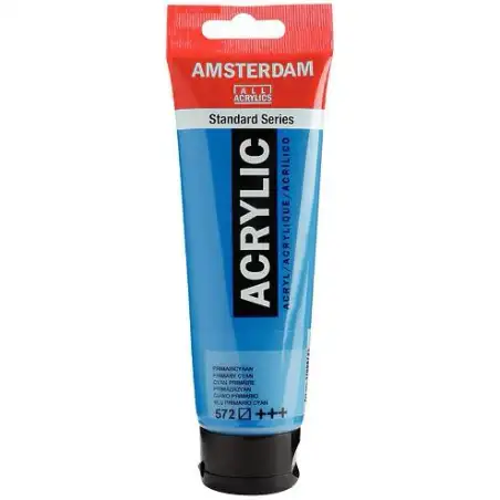 (17095722) TALENS AMSTERDAM STANDARD SERIES COLORES ACRÍLICOS TUBO 120ML CIAN PRIMARIO