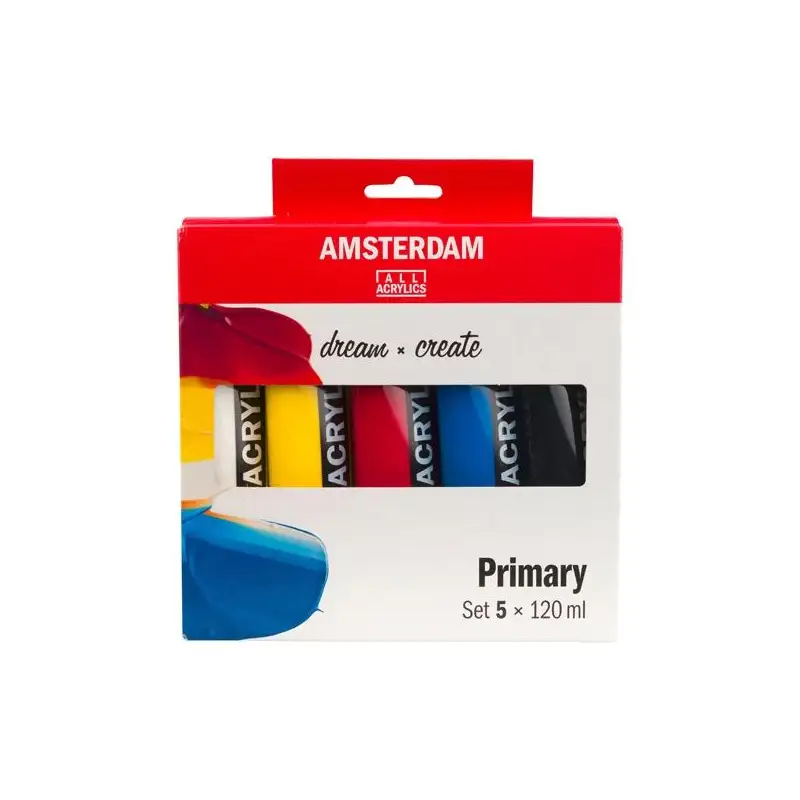 (17791905) TALENS AMSTERDAM STANDARD SERIES SET ACRÍLICOS PRIMARIOS TUBO 120ML ESTUCHE 5 UD