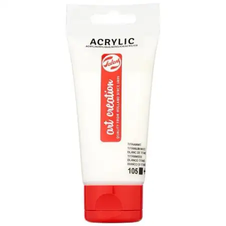 (3511105M) TALENS ART CREATION ACRÍLICO TUBO 75ML BLANCO DE TITANIO