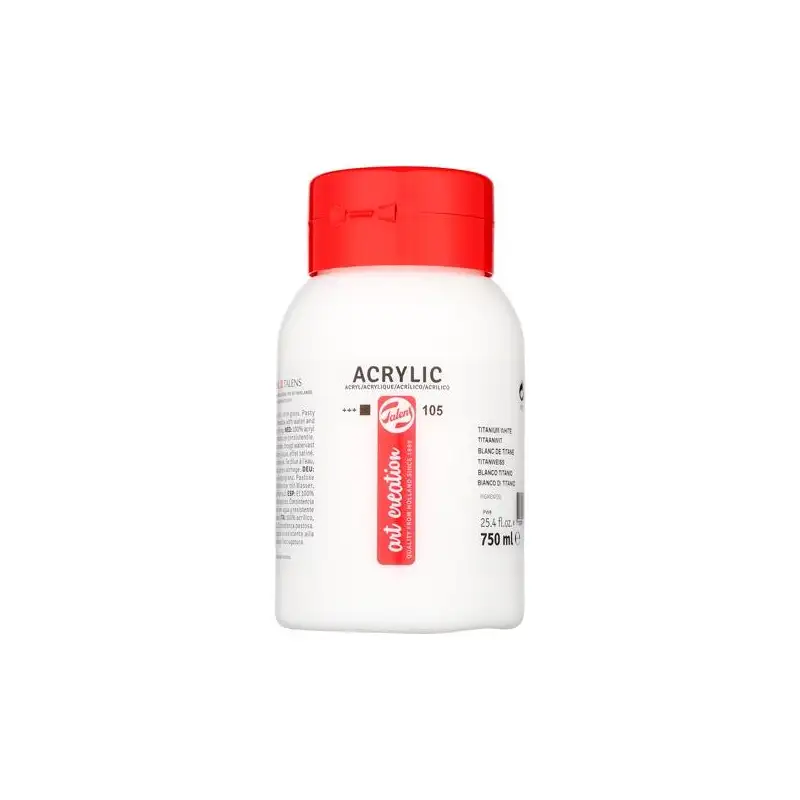 (3574105M) TALENS ART CREATION COLORES ACRÍLICO BOTE 750ML BLANCO DE TITANIO