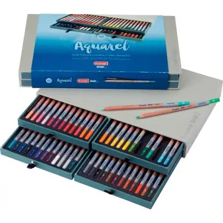 (8835H48) TALENS BRUYNZEEL LÁPICES DE COLORES ACUAREL DESIGN C/SURTIDOS ESTUCHE DE LUJO 48 UD