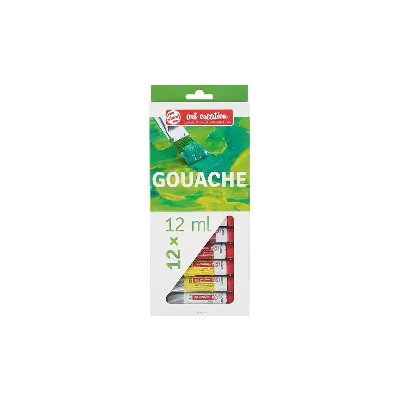 (9021612M) TALENS ART CREATION SET DE COLORES TÉMPERA TUBO 12ML GOUACHE ESTUCHE 12 UD