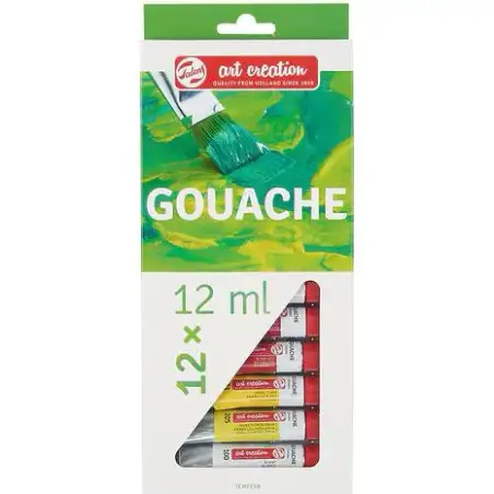 (9021612M) TALENS ART CREATION SET DE COLORES TÉMPERA TUBO 12ML GOUACHE ESTUCHE 12 UD