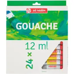 (9021624M) TALENS ART CREATION SET DE COLORES TÉMPERA TUBO 12ML GOUACHE ESTUCHE 24 UD