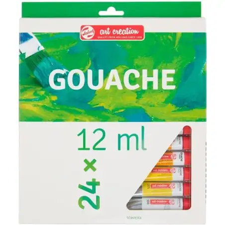 (9021624M) TALENS ART CREATION SET DE COLORES TÉMPERA TUBO 12ML GOUACHE ESTUCHE 24 UD