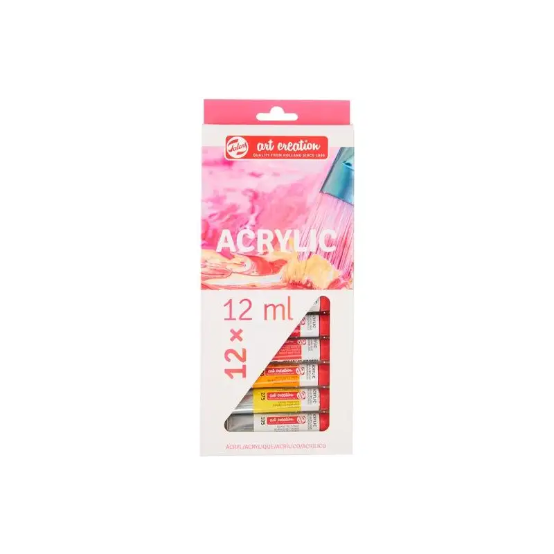 (9021712M) TALENS ART CREATION PINTURA ACRÍLICA TUBO 12ML COLORES SURTIDOS ESTUCHE 12 UD