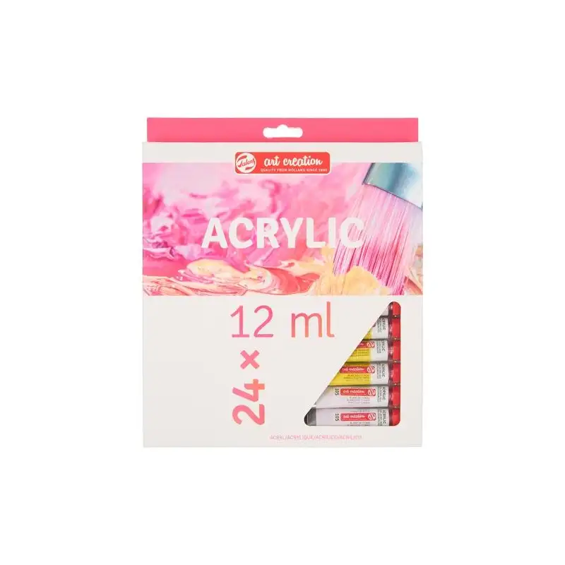 (9021724M) TALENS ART CREATION SET ACRÍLICO TUBO 12ML COLORES SURTIDOS ESTUCHE 24 UD