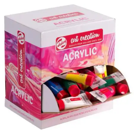 (9021890M) TALENS ART CREATION PINTURA ACRÍLICA PRIMARY TUBO 12ML CAJA DISPENSADORA 100 UD