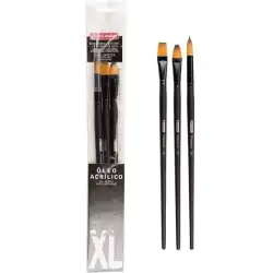 (9099264M) TALENS ART CREATION PINCELES ÓLEO Y ACRÍLICO FIBRA SINTÉTICA XL SET 3 UD