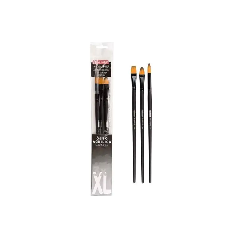 (9099264M) TALENS ART CREATION PINCELES ÓLEO Y ACRÍLICO FIBRA SINTÉTICA XL SET 3 UD