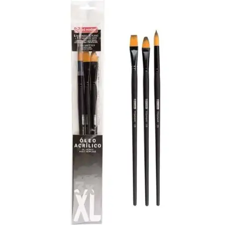 (9099264M) TALENS ART CREATION PINCELES ÓLEO Y ACRÍLICO FIBRA SINTÉTICA XL SET 3 UD