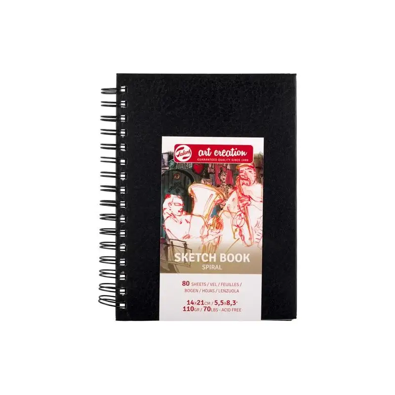 (9313142M) TALENS ART CREATION BLOC DE PAPEL PARA ESBOZO ESPIRAL 14X21CM 80H 110GR
