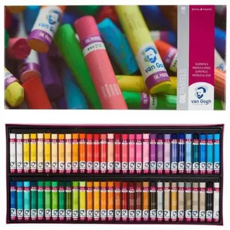 (95860061) TALENS SET COMPLETO COLECCIÓN DE PINTURAS VAN GOGH AL ÓLEO PASTELES C/SURTIDOS ESTUCHE 60 UD