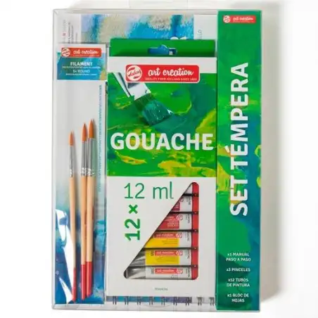 (PO200043) TALENS ART CREATION SET TÉMPERA 12 TUBOS X 12ML COLORES SURTIDOS