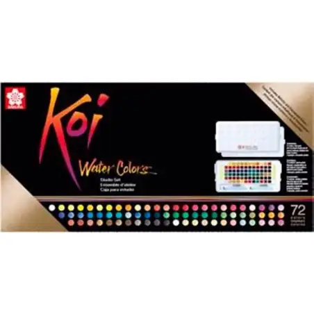 (XNCW72N) TALENS SAKURA KOI ACUARELAS WATER COLORS STUDIO SET ESTUCHE DE 72 C/SURTIDOS