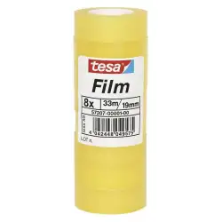(57207-00001-02) TESA FILM CINTA ADHESIVA TRANSPARENTE STANDARD SHRINK TOWER ROLLO 19MM X 33M TORRE 8 UD