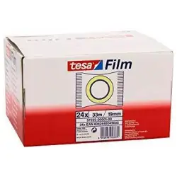 (57225-00001-02) TESA FILM CINTA ADHESIVA TRANSPARENTE STANDARD FLOWPACK ROLLO 19MM X 33M