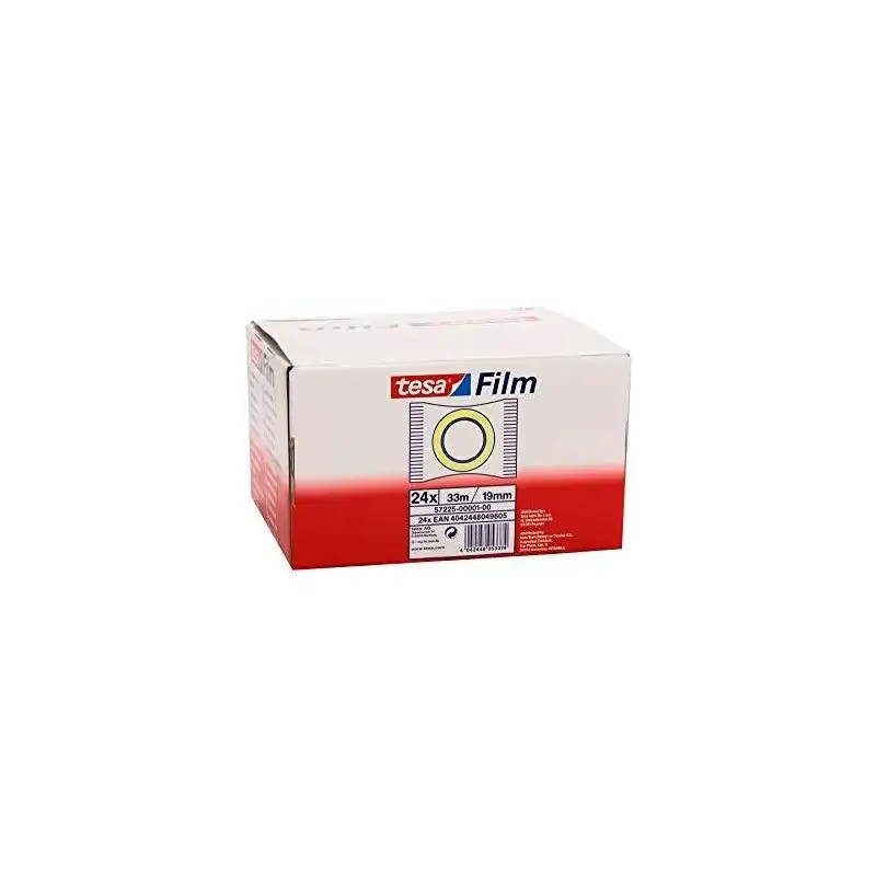 (57225-00001-02) TESA FILM CINTA ADHESIVA TRANSPARENTE STANDARD FLOWPACK ROLLO 19MM X 33M