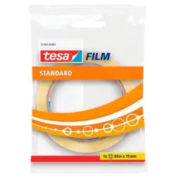 (57382-00001-02) TESA FILM CINTA ADHESIVA TRANSPARENTE STANDARD 15MM X 66M EN BOLSITA