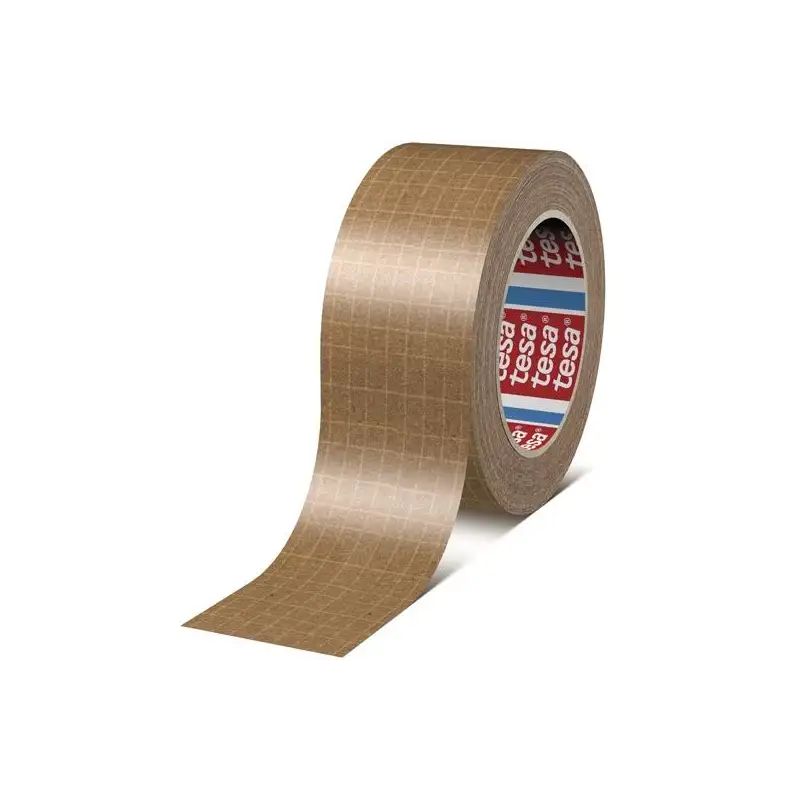 (60013-00000-10) TESA CINTA DE EMBALAJE TESAPACK ESTÁNDAR ROLLO 25MX50MM PAPEL REFORZADO CON FILAMENTOS MARRÓN