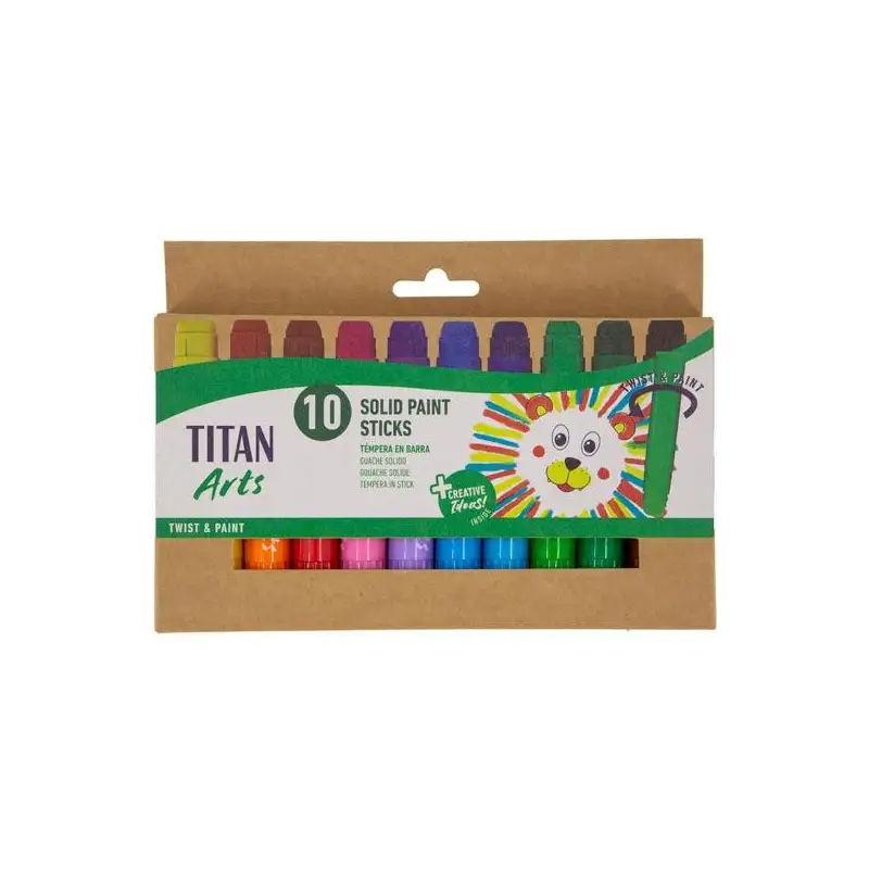 (130300010) TITAN ARTS TÉMPERA EN BARRA C/SURTIDOS ESTUCHE 10 UD