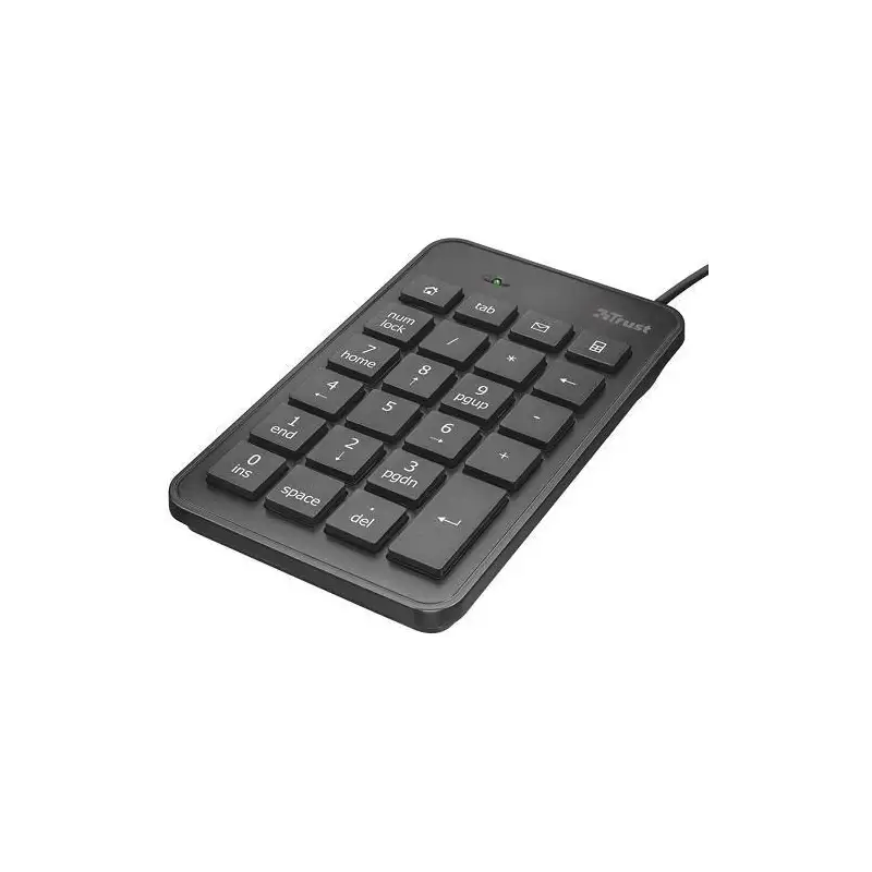(22221) TRUST TECLADO NUMÉRICO XALAS CABLE USB ULTRAFINO 23 TECLAS TAMAÑO NORMAL + 5 TECLAS MULTIMEDIA NEGRO