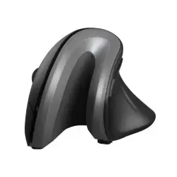 (23507) TRUST RATÓN ERGONÓMICO VERTICAL VERRO INALÁMBRICO 600/1600DPI GRIS/NEGRO