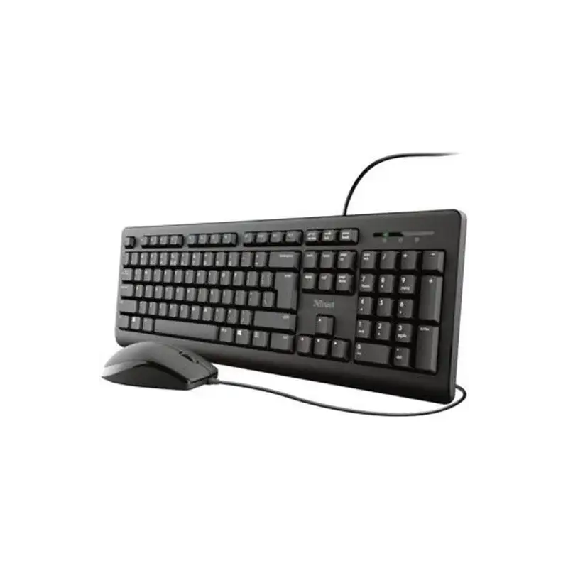 (23977) TRUST COMBO TECLADO + RATÓN TKM-250 CABLE USB SILENCIOSO RESISTENTE A LIQUIDOS NEGRO