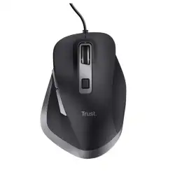 (24728) TRUST RATÓN FYDA CABLE USB 600/1400/2800/5000DPI DIESTRO 6 BOTONES NEGRO