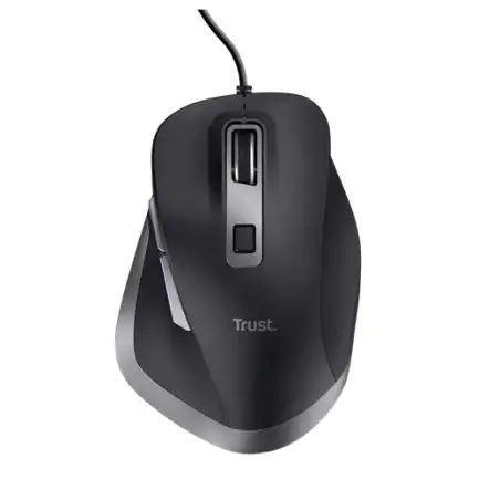 (24728) TRUST RATÓN FYDA CABLE USB 600/1400/2800/5000DPI DIESTRO 6 BOTONES NEGRO