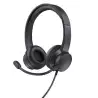 (25087) TRUST AURICULARES AYDA ESTÉREO JACK 3.5MM CON MICRÓFONO AJUSTABLE NEGRO