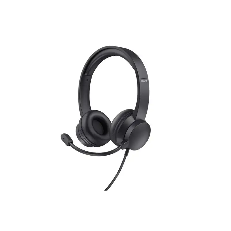 (25088) TRUST AURICULARES AYDA ESTÉREO CABLE USB CON MICRÓFONO AJUSTABLE NEGRO