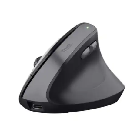 (25145) TRUST RATÓN BAYO II ERGONÓMICO VERTICAL INALÁMBRICO 2.4GHZ 6 BOTONES RECARGABLE NEGRO
